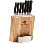 Klarstein - kitano 8 pcs. set de couteaux avec bloc 7 couteaux acier lgant bloc en bois