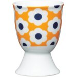 Kitchen craft - coquetier, design rtro  fleurs de design de design  pois, porcelaine, orange, 9 x ...