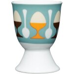 Kitchen craft - coquetier rtro, porcelaine, bleu, 9 x 12 x 16 cm