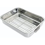 Kitchen craft - de plat  four rectangulaire avec grille (acier inoxydable), argent, 37 x 28 x 6, 5 cm ...