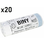 Kitchen move - lot de 20 sacs poubelles biny blanc hdpe 50l