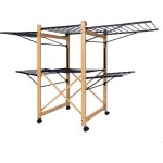 Etendoir � linge pliable ushuaia bois aluminium 28m