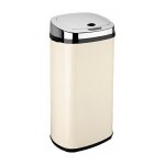 Kitchen move - poubelle automatique 42l creme / inox bat - 42ls02a cream ss