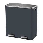 Kitchen move - poubelle de tri s�lectif major gris acier inoxydable 60 l