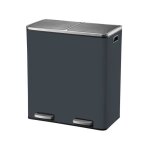 Kitchen move - poubelle de tri sélectif major gris acier inoxydable 60 l Kitchen move - poubelle de tri sélectif major gris acier inoxydable 60 l