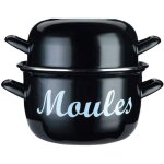 Kitchencraft : world of flavours - grand pot � moules, �maill�, 25 cm