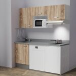 Cuisibane - kitchenette k55l - 180 cm - emplacements hotte, micro - ondes, frigo et lave - vaisselle ... Cuisibane - kitchenette k55l - 180 cm - emplacements hotte, micro - ondes, frigo et lave - vaisselle ...
