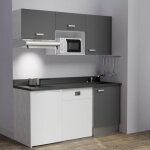 Cuisibane - kitchenette k55l - 180 cm - emplacements hotte, micro - ondes, frigo et lave - vaisselle ... Cuisibane - kitchenette k55l - 180 cm - emplacements hotte, micro - ondes, frigo et lave - vaisselle ...