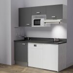 Cuisibane - kitchenette k55l - 180 cm - emplacements hotte, micro - ondes, frigo et lave - vaisselle ... Cuisibane - kitchenette k55l - 180 cm - emplacements hotte, micro - ondes, frigo et lave - vaisselle ...