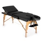 Klarfit - mt 500 table de massage pliante 210 cm 200 kg mousse fine - noir