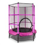 Rocketkid trampoline de 140 cm � suspension �lastique avec filet de s�curit� - noir
