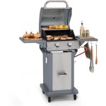 Klarstein - barbecue gaz camping avec 2 brleurs  gaz, plancha au gaz de 7200w, gril  gaz en acier ...