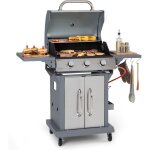 Klarstein - barbecue gaz camping avec 3 brleurs  gaz, plancha au gaz de 10800w, gril  gaz en acier ...