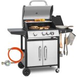 Klarstein - barbecue gaz camping avec 4 brûleurs à gaz, plancha au gaz de 13. 5 kw, gril à gaz en acier ... Klarstein - barbecue gaz camping avec 4 brûleurs à gaz, plancha au gaz de 13. 5 kw, gril à gaz en acier ...