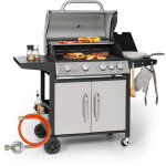 Klarstein - barbecue gaz camping 5 br�leurs � gaz, plancha au gaz 5 anneaux de 17. 1 kw, gril � gaz en ...