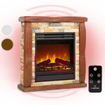 Klarstein cheminee electrique effet flamme, chemine electrique decorative chauffante de 1800w, tlcommande ...