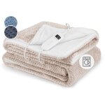 Klarstein couverture chauffante 2 places lectrique xl 180x130 cm, 2 personnes, plaid chauffant, couette ...