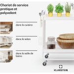 Desserte  roulettes, chariot de rangement et service sur roulettes, desserte cuisine et bar, petite ...