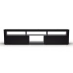 Blumfeldt - klarstein meuble tv bois avec led, meuble tele de 150 cm, design moderne avec led multicolores, ...