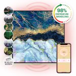 Klarstein - radiateur infrarouge mural intelligent, chauffage infrarouge 350w, panneau chauffant infrarouge, ...