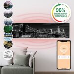 Klarstein radiateur infrarouge mural intelligent, chauffage infrarouge 350w, panneau chauffant infrarouge, ...