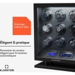Klarstein - remontoir automatique de montres, boite a montre automatique homme et femme, vitrine en acrylique, ...