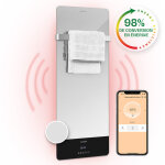 Klarstein - smart chauffage infrarouge, 850w radiateur electrique, contrle via app mobile wifi, dtection ...