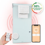 Klarstein - smart chauffage infrarouge, 850w radiateur electrique, contrle via app mobile wifi, dtection ...