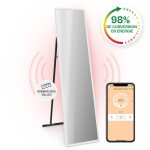 Klarstein - smart chauffage infrarouge, 900w radiateur electrique, contrle via app mobile wifi, dtection ...