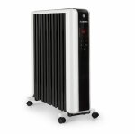 Klarstein - thermaxx 2500 radiateur  bain d'huile 2500w 5 - 35c - noir & blanc