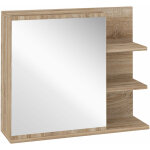 Kleankin - armoire miroir de salle de bain avec �tag�re - 3 �tag�res lat�rales - kit installation murale ...