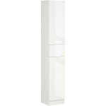 Kleankin - meuble colonne rangement salle de bain style contemporain façade laquée 2 portes 3 étagères ... Kleankin - meuble colonne rangement salle de bain style contemporain façade laquée 2 portes 3 étagères ...