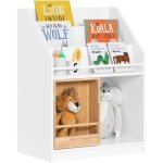 Sobuy - kmb98 - w bibliothque enfants tagre  livres avec porte coulissante, tagre pour jouets, ...