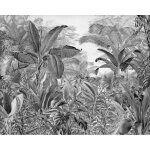 Komar - poster xxl jungle en noir et blanc l350 x h280 cm