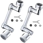 Komiro - lot de 2 robinets d'arateurs universels pivotants  1080  - extension pivotante - ventilateur ...