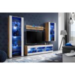 Komodee - ensemble de meubles tivoli medio, wotan / blanc, largeur 245cm x hauteur 159cm x profondeur ...