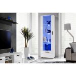 Komodee, vitrine armoire alessandria, blanc / blanc, largeur 60 cm x hauteur 192 cm x profondeur 42 cm, ... Komodee, vitrine armoire alessandria, blanc / blanc, largeur 60 cm x hauteur 192 cm x profondeur 42 cm, ...