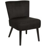 Konae - fauteuil crapaud en velours c�tel� noir