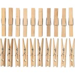 Lot de 20 pinces  linge en bois pour suspendre le linge - kotarbau