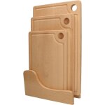 Kotarbau lot de 3 planches à découper en bois avec support Kotarbau lot de 3 planches à découper en bois avec support