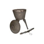 Kotarbau - chaudire en fonte massive de 5 l pour foyers avec couvercle tanche