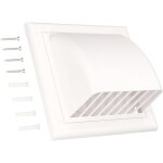 Kotarbau - conduit d'air mural - diamtre : 125 mm - sortie murale avec clapet anti - retour - couvercle ...
