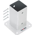 Pied de poteau � visser 70 x 70 mm carr� manchon de sol support de poteau ancre de poteau en acier galvanis� ...