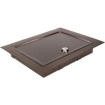 Porte de cheminée - en cuivre vieilli - 155 x 205 mm - avec bouclier thermique à ouvrir avec vis ou pièce ... Porte de cheminée - en cuivre vieilli - 155 x 205 mm - avec bouclier thermique à ouvrir avec vis ou pièce ...