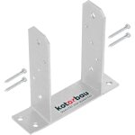 Support de poteau en u 120 mm support poteau a visser - poteau carr en bois - plaque de sol - support ...