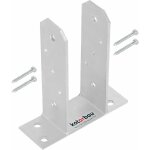 Support de poteau en u 70 mm en forme de u � visser - poteau carr� en bois - plaque de sol - support ...
