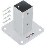 Kotarbau support poteau a visser 50 x 50 mm carr manchon de sol support de poteau ancre de poteau en ...