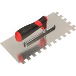 Kotarbau truelle de lissage en acier inoxydable 270 x 128 mm avec denture 12 x 12 mm pour pose de carrelage, ...