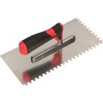 Kotarbau truelle de lissage en acier inoxydable 270 x 128 mm avec denture 6 x 6 mm pour pose de carrelage, ...