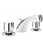 Mélangeur lavabo chromé 3 trous avec vidage en laiton Mélangeur lavabo chromé 3 trous avec vidage en laiton